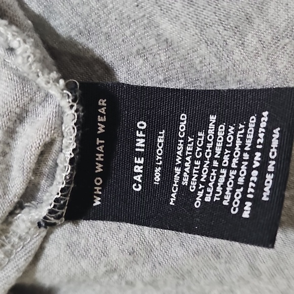 WHO WHAT WHERE Gray T-shirt Maxi Dress Side Slits Size M - Picture 8 of 10